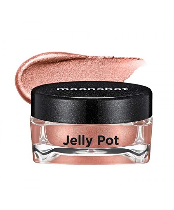 [moonshot] Jelly Pot 6.5g (P03 Warm Dress) - Jelly Texture Sparkling Pearl Glitter Waterproof Eyeshadow without Creasing, Daily Base Eye Makeup Color, Quick Fix and Dry Down Smoothly