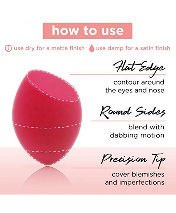 Real Techniques Mini Miracle Complexion Sponge Makeup Blender, Set of 4 Beauty Sponges