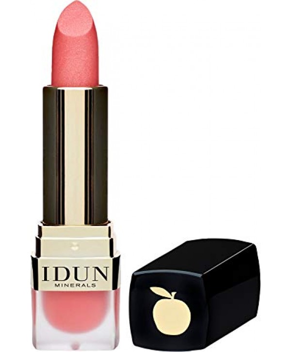 IDUN Minerals Creme Lipstick Frida - Glossy Light Coverage, Luminescent Natural Result - Moisturizing w/Creamy Texture - Vegan, Vitamin E, Shea Butter, Safe for Sensitive Skin - Coral, 0.12 oz